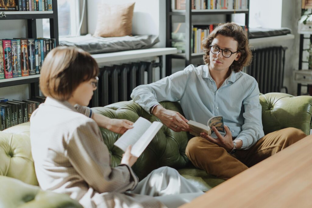 Emotional intelligence in colleagues sitting together